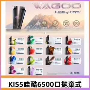 Kis5電子煙 Kiss拋棄式哇酷|WAGOO6500口一次性電子煙
