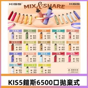 鎧斯KIS5一次性 6500口磁吸式 自由混搭拋棄式電子煙#18個口味#
